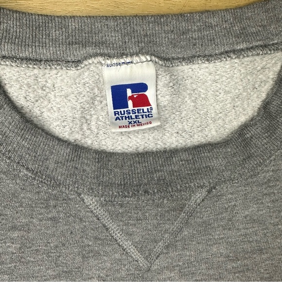 Vintage 90s Oklahoma RedHawks Sweatshirt Men's 2XL Graphic Crew Neck Gray - Picture 6 of 7